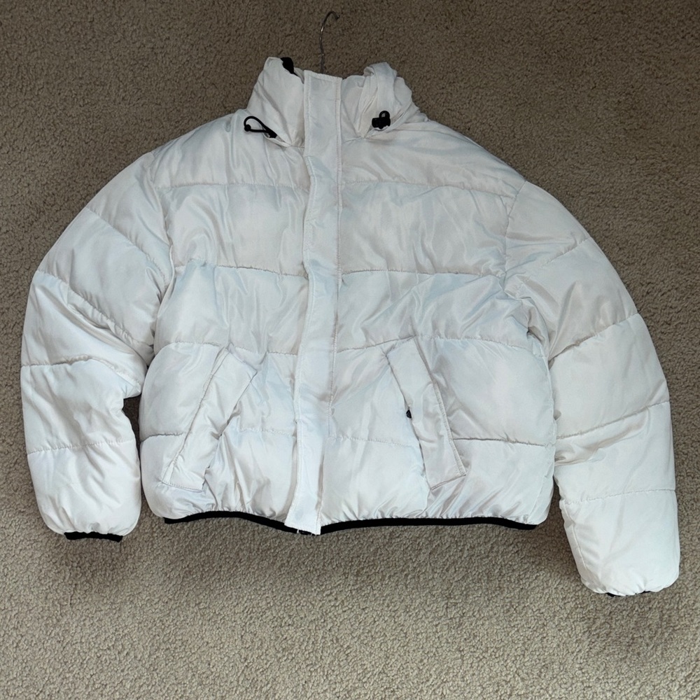 Urban Outfitters White Puffer Jacket
